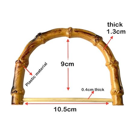 Bambu Handtag Handväska Band Handtag 10,5CM 10.5cm