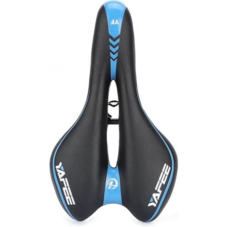 Herre og dame skinn polstret sykkelsete profesjonell terrengsykkel gel sykkelsete MTB sykkelpute, blå