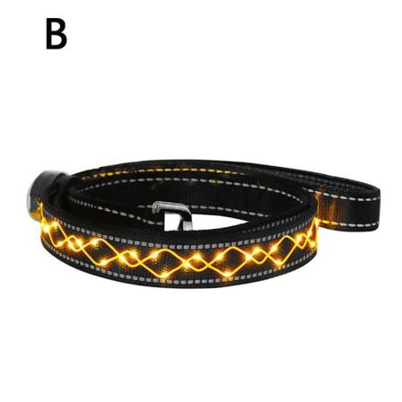Dmsuo Reflekterande Nylon Hundkoppel Usb Laddning Led Hundkoppel Lumi
