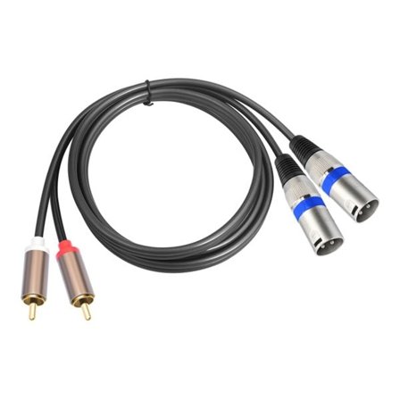 Ljudkabel 2 RCA hane till 2 XLR 3pin 1,5m