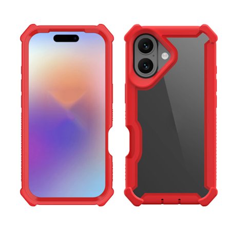 Tvåfärgat Stöttåligt Skal för Telefon, 4-Hörns Skydd, Stilren Euro Design (IP 17/17 Air/17 Pro/17 PM, Flerfärgad)