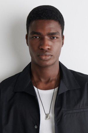 COS Men's Hammered Pendant Necklace in Silver-coloured