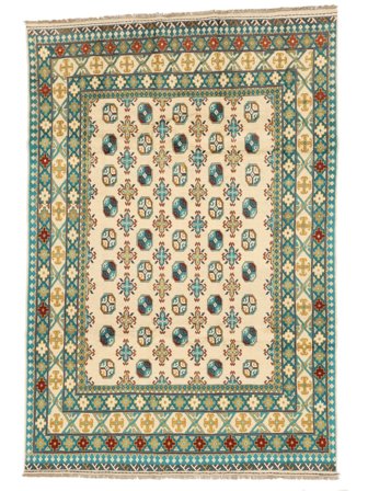 Medailonový Afghán Fine Koberec 201X293 Vlna