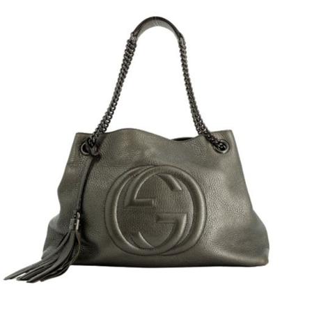 Gucci Vintage Shoulder Bags Grå, Dame Vintage Tasker, Størrelse: ONE Size