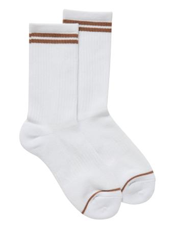 Crew Sock, Striped Sport Women Sport Clothing Sport Socks White Girlfriend Collective