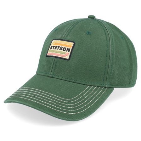 Stetson - Grön adjustable Keps - Baseball Cap Cotton Washed Green Adjustable @ Hatstore