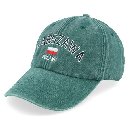 Iconic - Grün Unconstructed Cap - Warszawa Poland Washed Green Dad Cap @ Hatstore