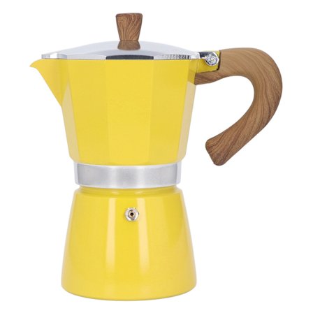 300ML alumiininen kahvinkeitin kahvinkeittimellä kahvinkeittimellä kotitalouskäyttöön keltainen