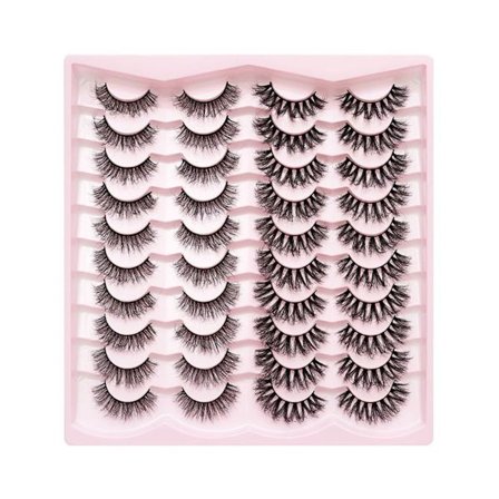 Falska fransar Lösögonfransar Cat-Eye Fransar Faux Mink Fransar Naturligt utseende Fluffiga Wispy fransar som ser ut som förlängningar 8