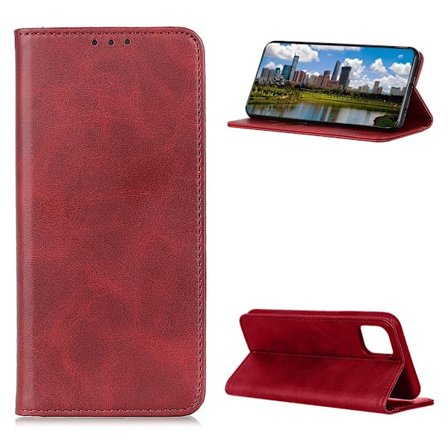 iPhone 12 Mini flip etui i ægte læder med pung – Rød