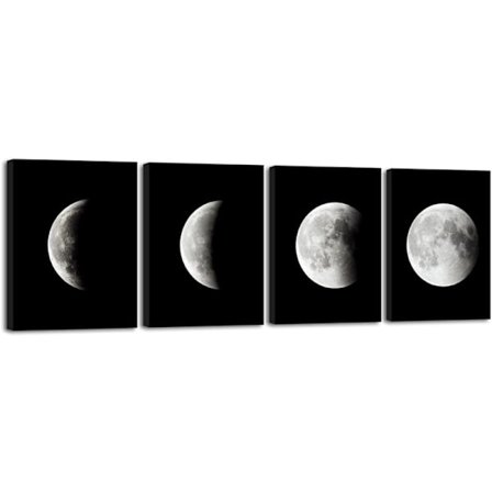 Moderne lerretsbilder, strekte kunstverk, abstrakt rom, svart-hvitt bilder til fotomalerier på lerret, veggkunst for hjemmekontordekorasjoner