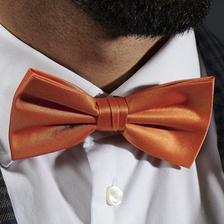 Pajarita básica naranja chillón para hombres - Pajaritas preatadas