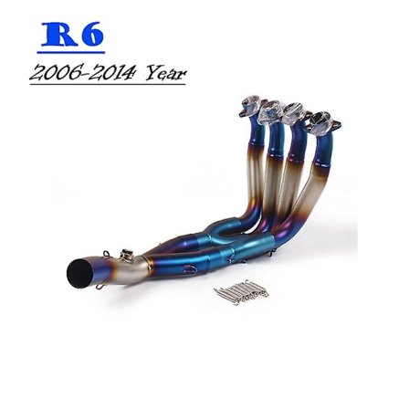 Motorcykel udstødningsrør yamaha r6 motorcykel udstødningssystem Forrør Kompatibel med Yamaha R6 YZF-R6 yzf 2006-2014 2006-2020 51mm udstødning - 