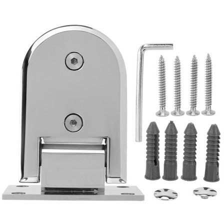 90 Graders Bilateral Glasclips Badeværelse Foldbar Træk Skydedør Glasclips til 8‐12 mm Glas