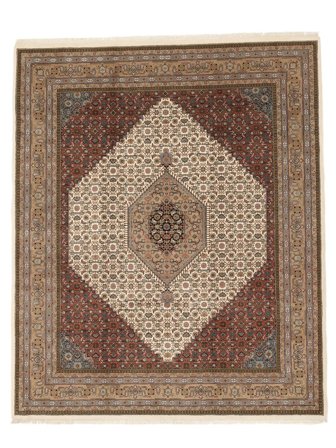 Handgeknoopt Bidjar Indiaas Vloerkleed 251X304 Bruin/Zwart