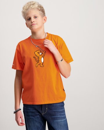 Malbon YOUTH CUB BUCKETS TEE Orange T-skjorter Gutt - Kids Brand Store