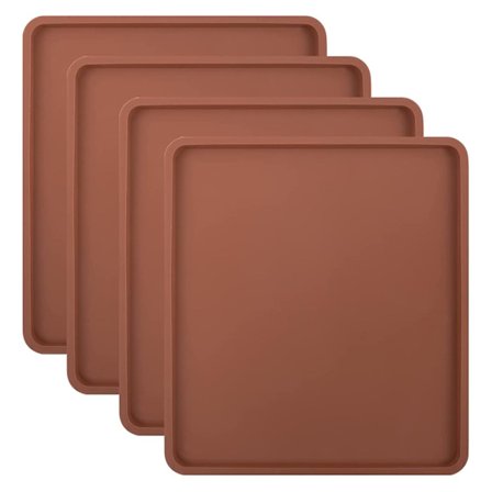 4 stk. Silikon Dehydratormåtter med Kant - Silikonplader Kompatible, Non-Stick Silikonbakkeforing