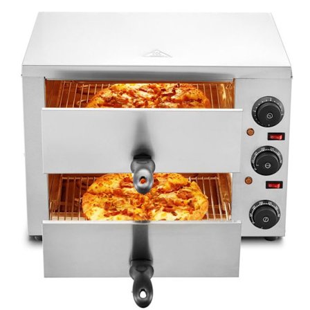 Pizzaovn - DUOKU - FY-P0-2 - 12 Tommer - 1700 W - Temperatur 50-350°C