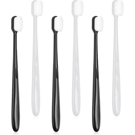 Sett med 6 ultramyke tannbørster for voksne