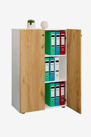 VCM - Toimistokaappi Lona Xl saranaovilla varustettuna - Monivärinen - Hyllyt & säilytys - - Homeroom