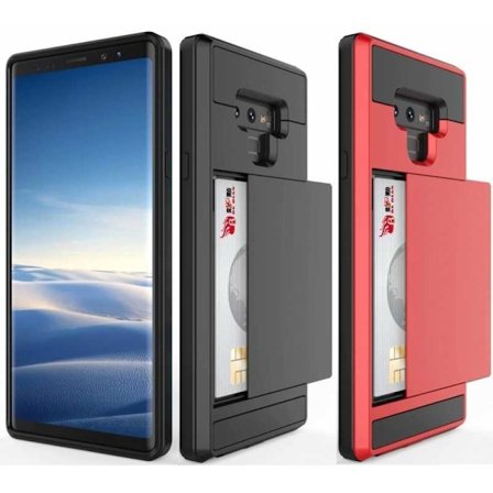 Samsung Note 9 Iskunkestävä kansi korttilokerolla