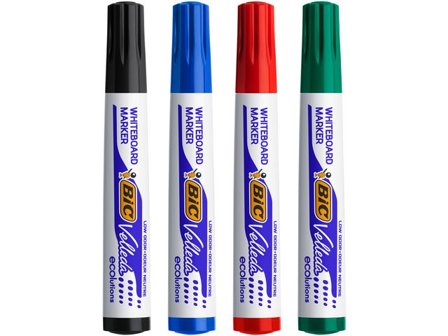 BIC VELLEDA Whiteboardpenna 1701 4/fp - Lyreco - Kontorsmaterial - Pennor - Whiteboardpennor - Skuren spets