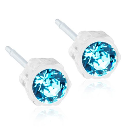 Blomdahl Örhängen MP Medical Plast 4mm Aquamarine
