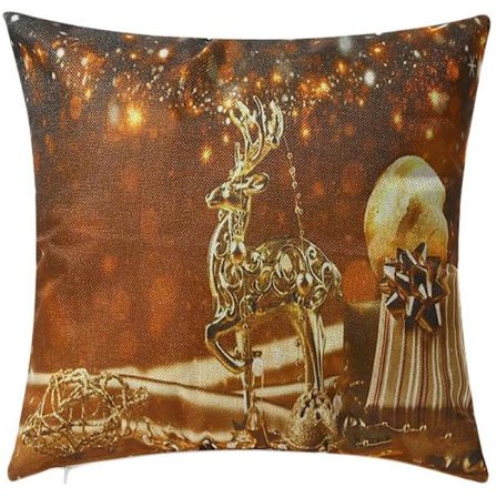 Jul Kudde Fyrkantig Dekor Kuddfodral Kuddfodral för Soffa Säte Bil 45X45Cm