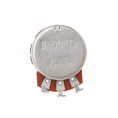 B500K Potentiometer Splined Pot Elektrisk Guitar Bas Effekt Amp Tone Volume Part