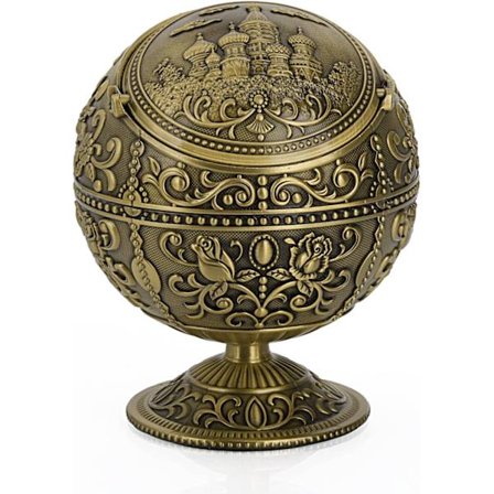 Vintage vindskyddad askkopp med lock bordsskiva bärbar cigarett