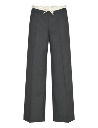 Monki Pull On Suiting Trousers - Grey - S