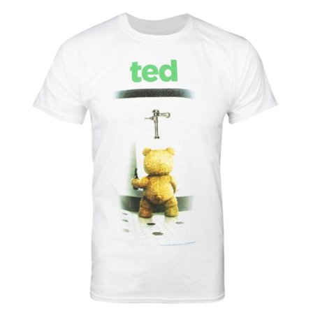 Ted Officiell Herr Toalett T-shirt S Vit