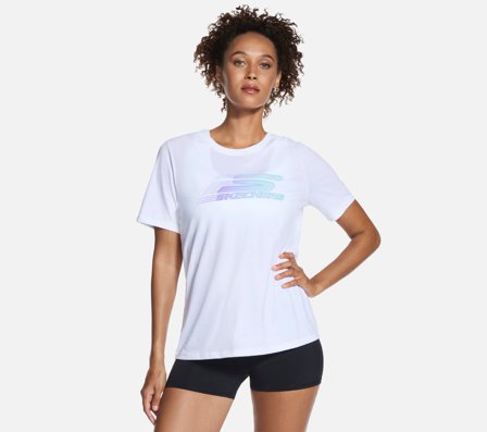 Skechers, Motion Short Sleeve Tee, S, Hvid, Dame