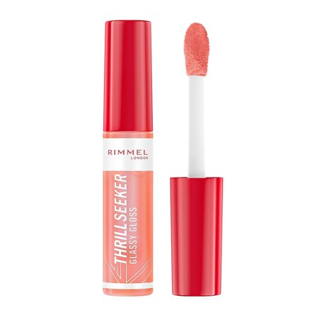 Rimmel Thrill Seeker Glassy Gloss Lip Gloss 250 Peachy Vibe, Makeup, Læber, Lipgloss