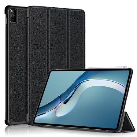 Huawei MatePad Pro 12,6 tommer (2021) tri-fold PU læder flip case - Sort