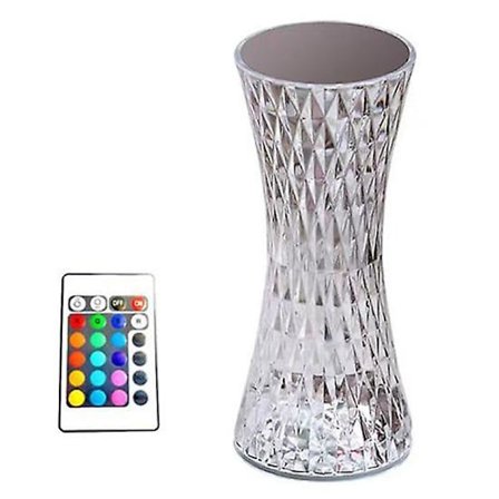 RGB Himmennettävä Yöpöytälamppu Kaukosäätimellä Monivärinen Yöpöydän Pöytävalaisin Lasivarjostimella