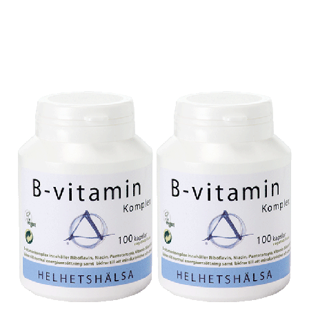 Helhetshälsa 2 x B-vitamin Komplex 100 kapslar