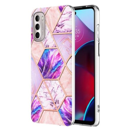 Marmormotiv Motorola Moto G Stylus (2021) skal - Ljust Lila