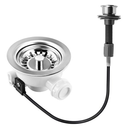 114 mm si-afløb, til vask, køkkenvaskafløb, køkkentilbehør, nem rengøring og vedligeholdelse[CO]