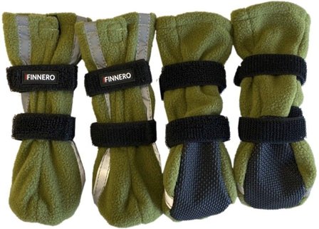 FinNero Hundsko HALLA Reflex Grön XXS-S 4-pack - Hundesko