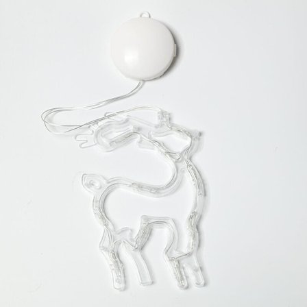 Julgransbelysning Snögubbe Stjärnor Ljus Jul Fönsterdekorationer LED Sugkopp Ljus Batteridrivna Julgirlander för Heminredning Ljus Fawn