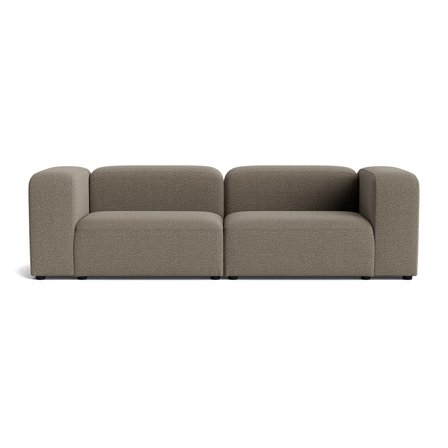 Milo XL 2-Sitzer-Sofa in Nordic Grau, modernes Design, einfarbiges Muster, bequeme Polsterung, zeitloser Stil, Abmessung 72cm Höhe.