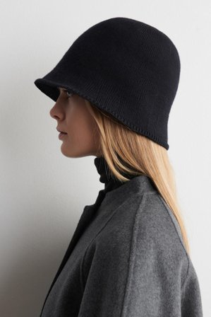 COS Femme Chapeau Cloche En Laine Mérinos in Bleu