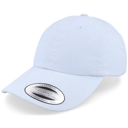 Yupoong - Low Profile Washed Cap Blue Dad Cap Unconstructed Blue Cap - @ Hatstore
