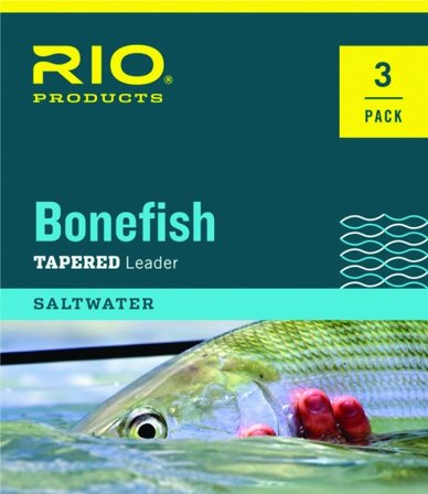Rio Bonefish Leader 10ft 0,35mm/6 kg (3-pack)