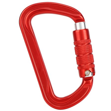Utomhus Klättring D Typ Tre sektioner Karbinhake Säkerhetsspänne Krok Lås Fångst Tillbehör (röd)