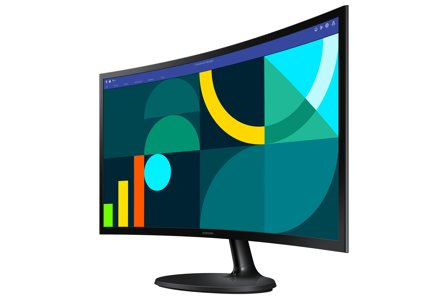 Samsung 24" skjerm 24D364 1920x1080 VA, 100hz, 4ms, 1800R. HDMI/VGA