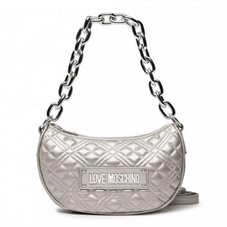 Love Moschino - Axelremsväskor - Grå - Dam - Storlek: One Size, Dam, Storlek: ONE SIZE
