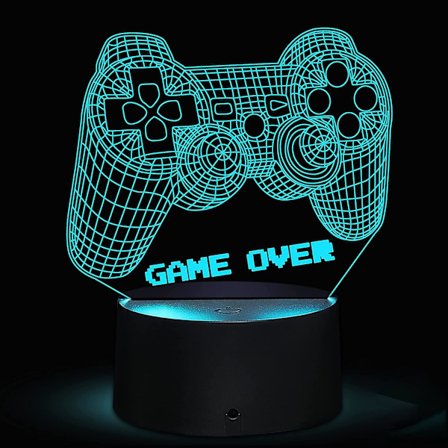 Ps4 /ps5 / Ps3 Gamepad Controller 3d Nattlampa 16 Färgförändrande Skrivbordslampor Gamer Rumdekor Led Set Up Ljus För Playstation4 Festival 