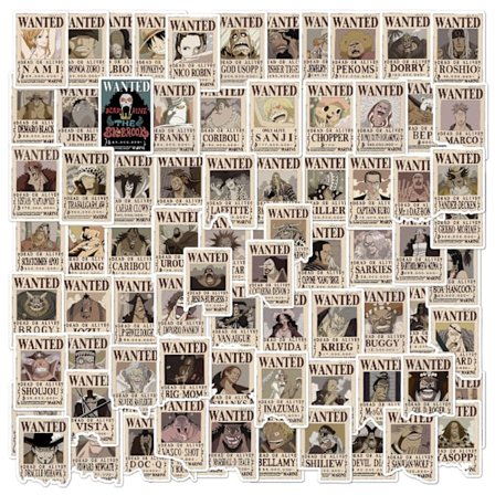 80 anime One Piece-klistremerker